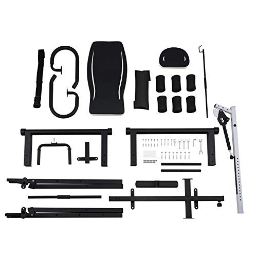 ZELUS Inversionsbank Klappbar Inversionstisch mit Verstellbarer Kopfstütze, Schutzgürtel Schwerkrafttrainer mit 4 Inversionswinkeln Multifunktionsgerät Rückentrainer 150 kg Bauchtrainer Weiß &Schwarz